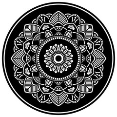 Abstract Mandala for coloring page