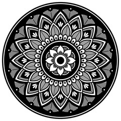 Abstract Mandala for coloring page