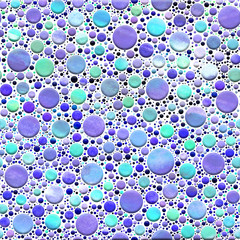 Abstract seamless pattern with blue balls. Watercolor. Texture.