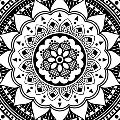 Abstract Mandala for coloring page