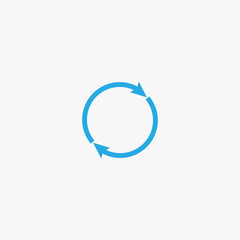 Circle arrow icon. Circled cursor web recycling progress buttons