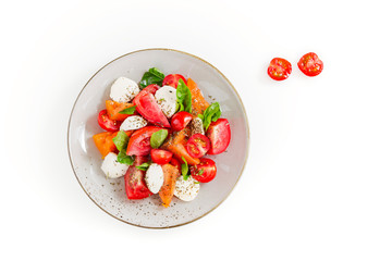 preparation of the famous Italian Caprese salad