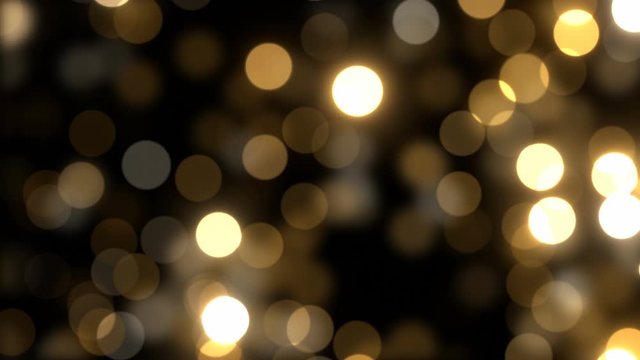 golden bokeh lights animation background