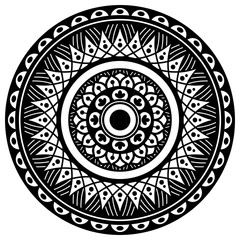 Ethnic Mandala Ornament. Arabic, Pakistan, Moroccan, Turkish, Indian, Spain motifs