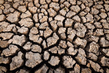 Natural drought, brown, brown or drought soil with grounding