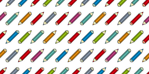 Color pencils background.Seamless pattern.Vector. 色鉛筆のパターン