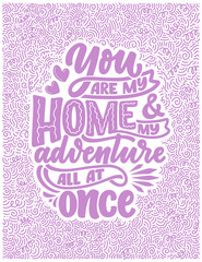 Card with slogan about love in beautiful style. Vector abstract lettering composition. Trendy graphic design for print. Motivation poster. Calligraphy text for Valentine's Day.