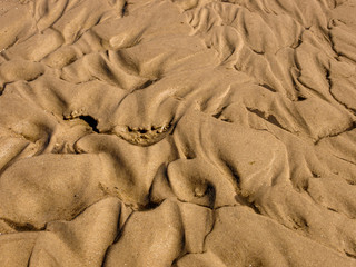 beautiful sand texture of wind, water and sand