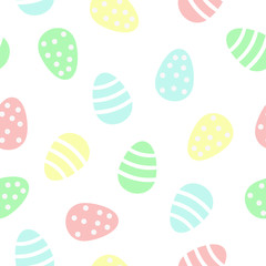 Vector. seamless pattern of multicolored Easter eggs