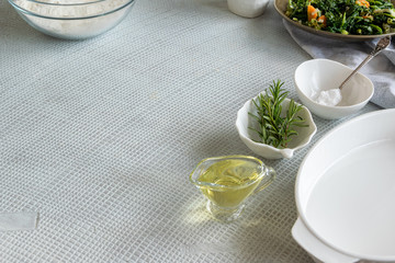 Cooking with healthy food ingredient. Balanced diet, culinary and food concept