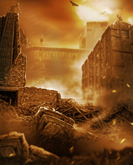 Fantasy background illustration photo manipulation for digital imaging