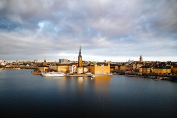 Fototapeta na wymiar Stockholm skyline at sunrise, Sweden, Scandinavia