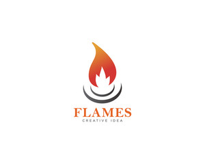 Flames Logo Design Vector