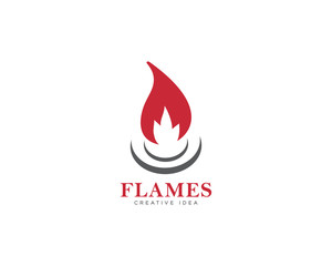 Flames Logo Design Vector