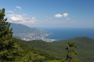 View of the sights of the city of Yalta. Crimea. Russia - 07.2018