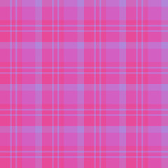 Fototapeta premium Seamless pattern in creative purple and bright pink colors for plaid, fabric, textile, clothes, tablecloth and other things. Vector image.