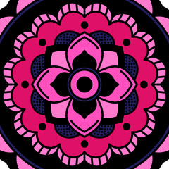 Ethnic Mandala Ornament. Arabic, Pakistan, Moroccan, Turkish, Indian, Spain motifs