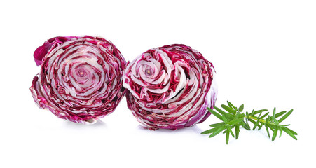 Radicchio isolated on white background