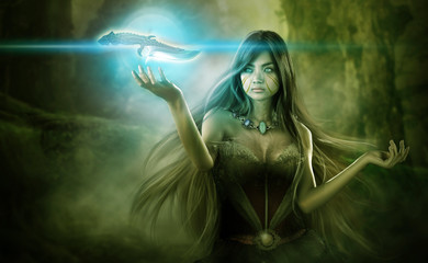 Fantasy background illustration photo manipulation for digital imaging