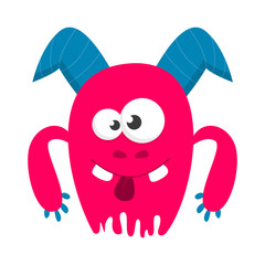 Monster vector isolated. Colorful and cute creature