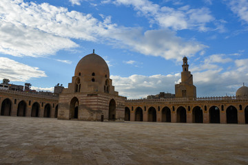 The Mosque of Ahmad Ibn Tulun is Cairo's oldest mosque located in the Islamic area, Egypt.