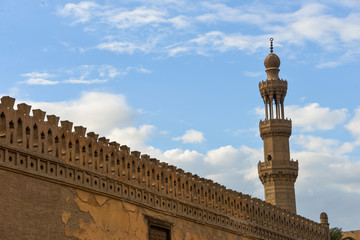 Fototapeta na wymiar The Mosque of Ahmad Ibn Tulun is Cairo's oldest mosque located in the Islamic area, Egypt.