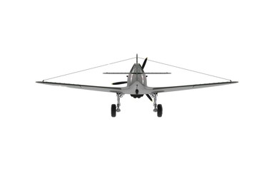 3D rendering of a world war two airplane isolated on white background.