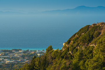 Beautiful view of Ialyssos from Mount Filerimos. 