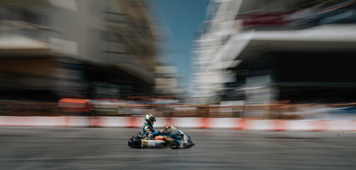 racing car on the road