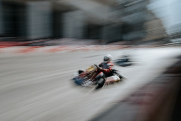 racing car on the road