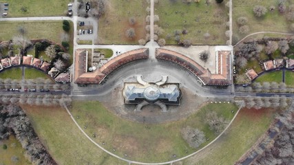 Solitude Castle in Stuttgart Germany from above 