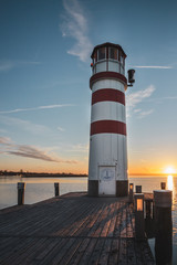 lighthouse at sunset