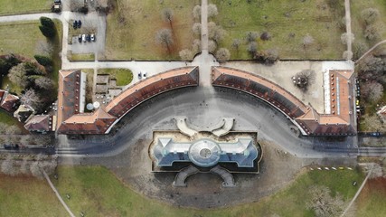 Solitude Castle in Stuttgart Germany from above 