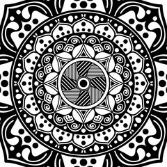 Ethnic Mandala Ornament. Arabic, Pakistan, Moroccan, Turkish, Indian, Spain motifs
