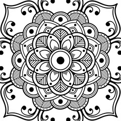 Ethnic Mandala Ornament. Arabic, Pakistan, Moroccan, Turkish, Indian, Spain motifs
