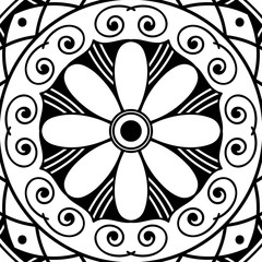 Ethnic Mandala Ornament. Arabic, Pakistan, Moroccan, Turkish, Indian, Spain motifs