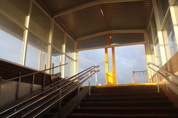 tunnel stairs heading to exit entrance