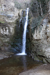 Waterfall in fig gorge in Tbilisi