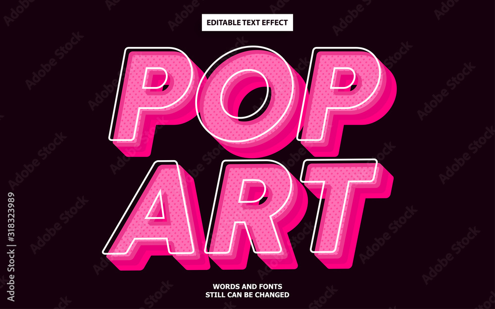 Poster pop art text effect