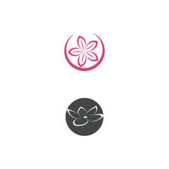 Beauty icon flowers design illustration