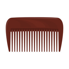 Flat comb, icon. Wide large tooth design. Vector illustration.