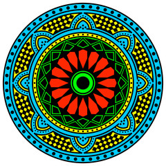 Decorative ethnic ornament isolated on white. Good decoration for the holidays. Perfect for printing, greeting card.