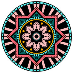 Decorative ethnic ornament isolated on white. Good decoration for the holidays. Perfect for printing, greeting card.