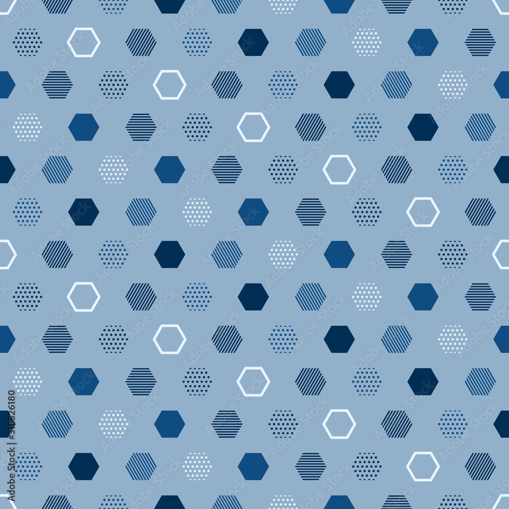 Poster modern blue seamless pattern with blue abstract background for classic vector design. modern geometr