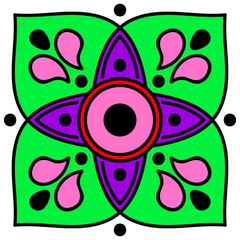 Decorative ethnic ornament isolated on white. Good decoration for the holidays. Perfect for printing, greeting card.