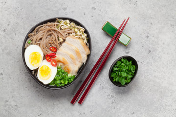 Asian noodle ramen soup