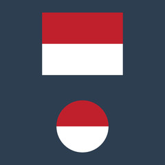 vector illustration of Indonesia flag sign symbol