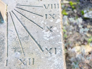 sundial with Roman numerals 