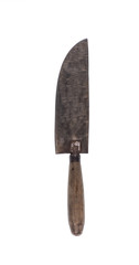 old cleaver knife isolated on white background