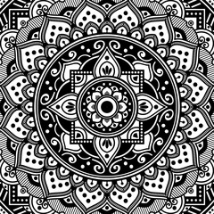 Decorative hand-drawn pattern in the form of mandala